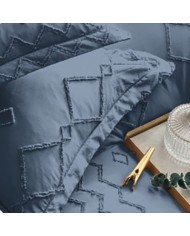 Παπλωματοθήκη Υπέρδιπλη & Μαξιλαροθήκες Frances Blue melinen