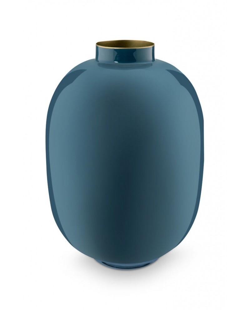 Vase metal large blue PIP STUDIO