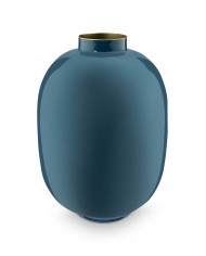 Vase metal large blue PIP STUDIO