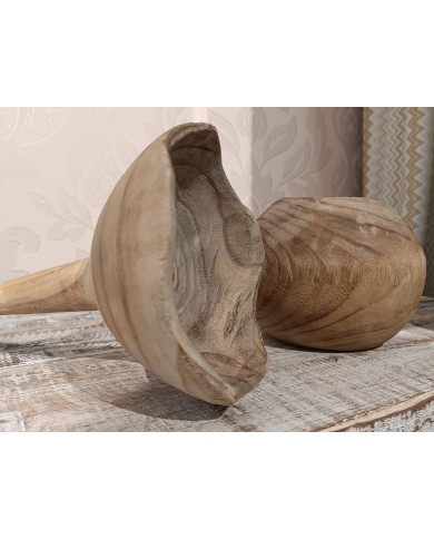 Pot With Long Lid Irregular Wood Natural Jolipa