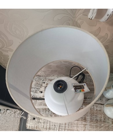 Lamp Meli & Shand Ceramic Linen White Jolipa