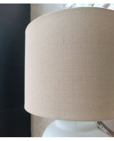 Lamp Meli & Shand Ceramic Linen White Jolipa