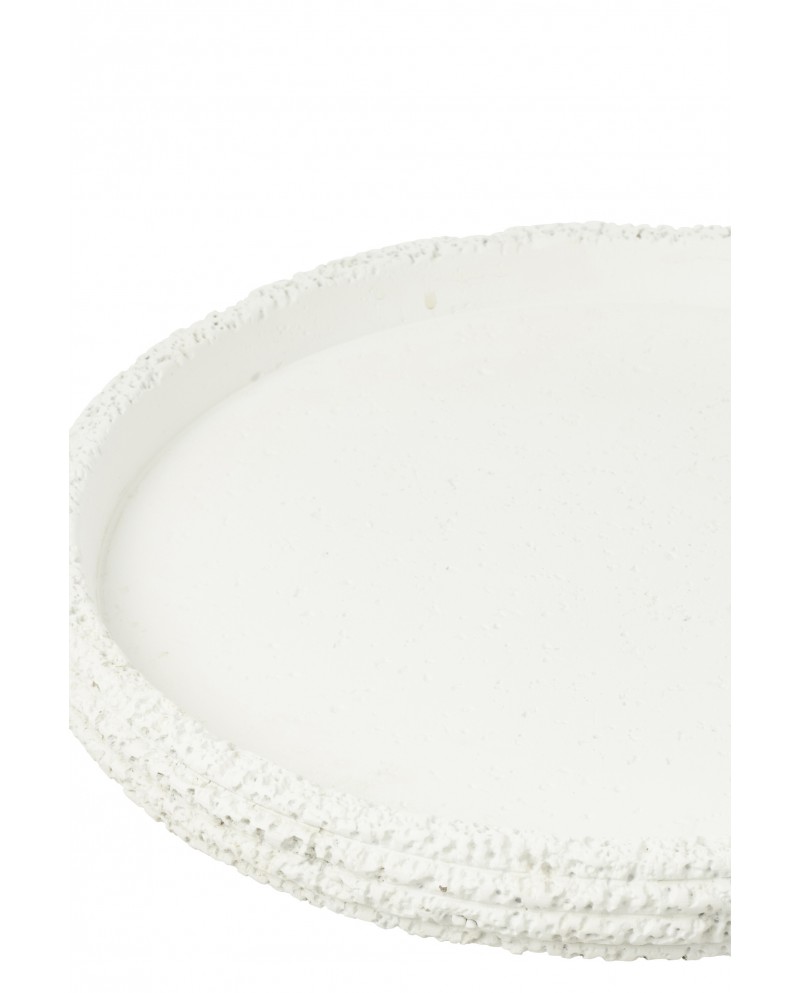 Decorative Trays Creta Cement White Set Of 2 Jolipa
