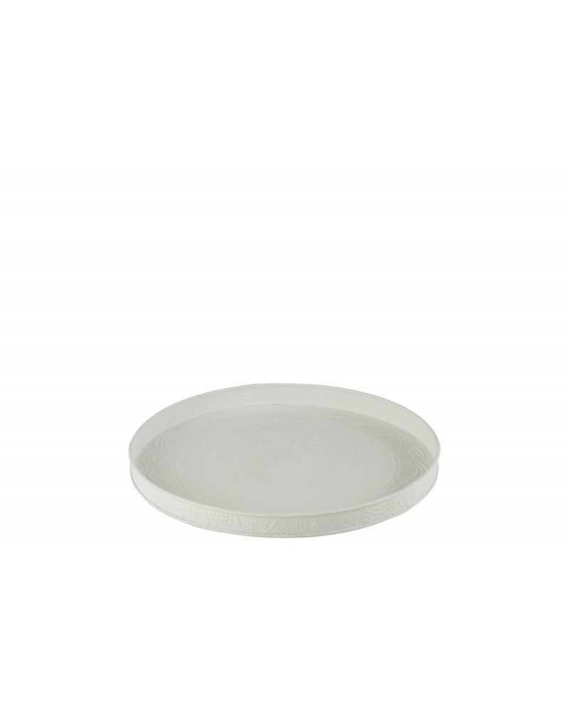 Tray Round Classic Iron White S Jolipa
