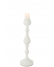 Candle Holder Monarchy Metal White Small Jolipa