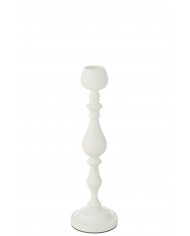 Candle Holder Monarchy Metal White Small Jolipa