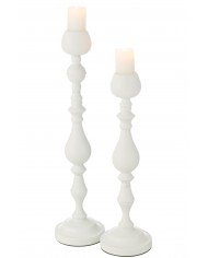Candle Holder Monarchy Metal White Large Jolipa