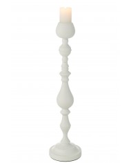 Candle Holder Monarchy Metal White Large Jolipa