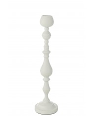 Candle Holder Monarchy Metal White Large Jolipa