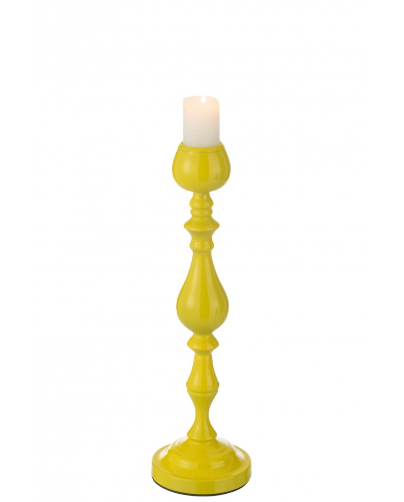 Candle Holder Monarchy Metal Yellow Small Jolipa