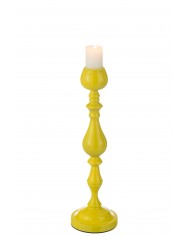 Candle Holder Monarchy Metal Yellow Small Jolipa