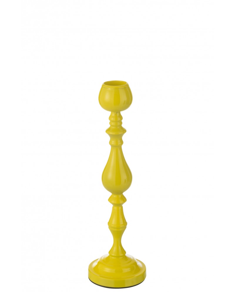 Candle Holder Monarchy Metal Yellow Small Jolipa