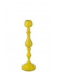 Candle Holder Monarchy Metal Yellow Small Jolipa