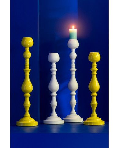 Candle Holder Monarchy Metal Yellow Large Jolipa