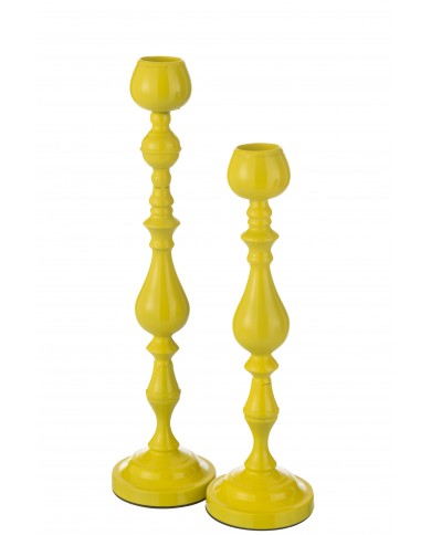 Candle Holder Monarchy Metal Yellow Large Jolipa