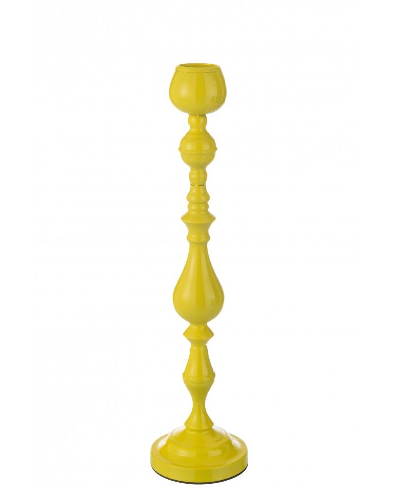 Candle Holder Monarchy Metal Yellow Large Jolipa