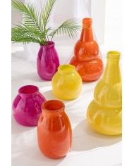 Vase Cocoon Glass Yellow Jolipa