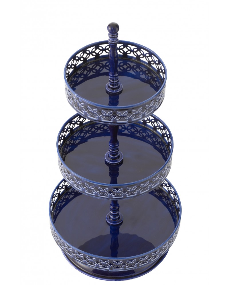 Cake Tray Nag Iron Blue Jolipa
