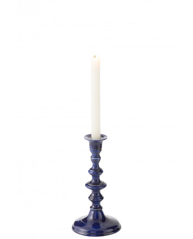Candle Holder Nag Aluminium Blue Jolipa