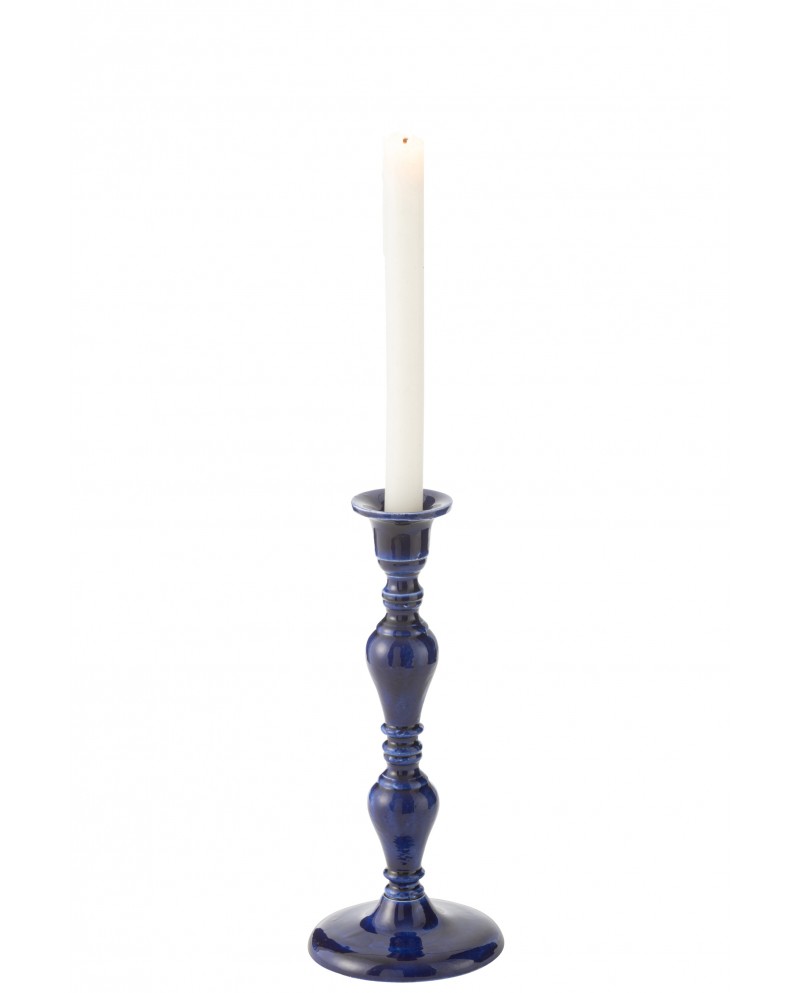 Candle Holder Pag Aluminium Blue Jolipa