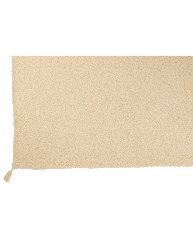 Plaid Tassels Cotton Cream Jolipa