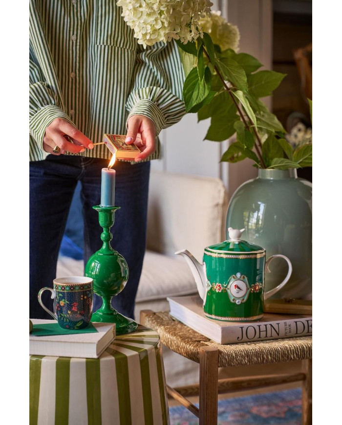 Candle Holder Metal Sphere Small Green 24cm PIP STUDIO