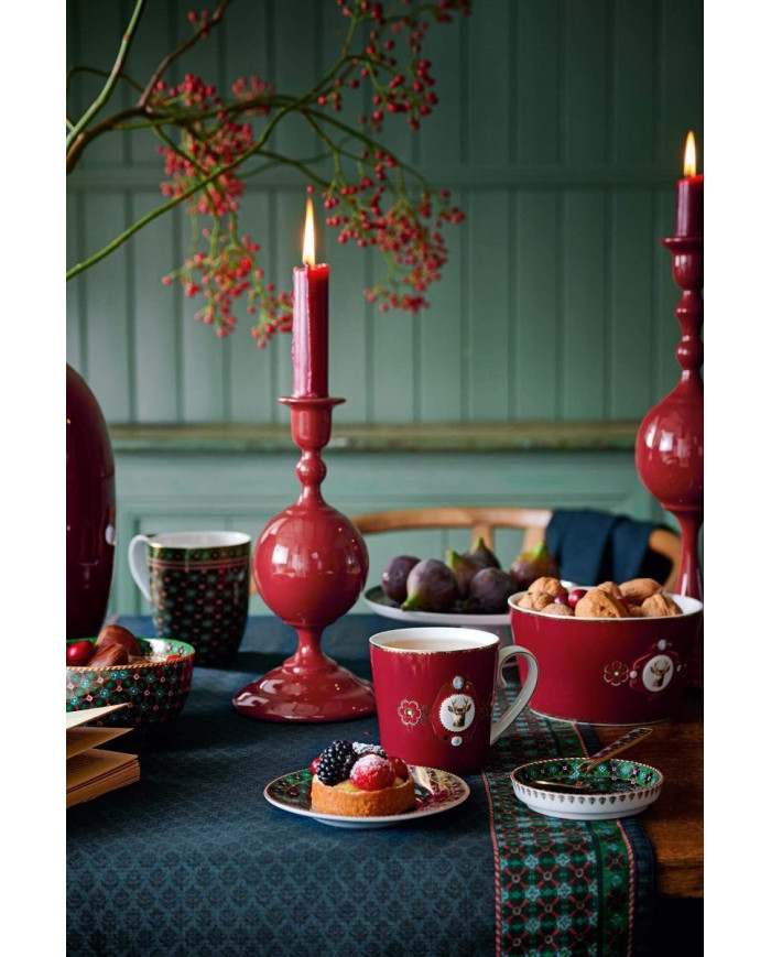 Candle Holder Metal Sphere Dark Red 24cm PIP STUDIO