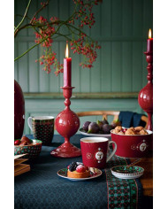 Candle Holder Metal Sphere Dark Red 24cm PIP STUDIO