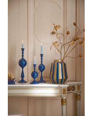 Candle Holder Metal Sphere Navy 24cm PIP STUDIO