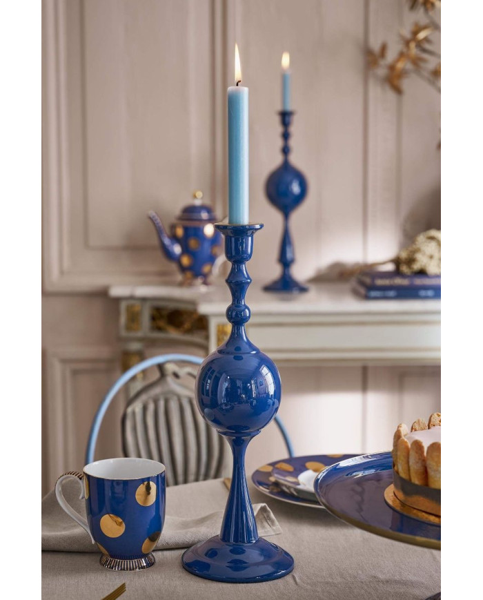 Candle Holder Metal Sphere Navy 37cm PIP STUDIO