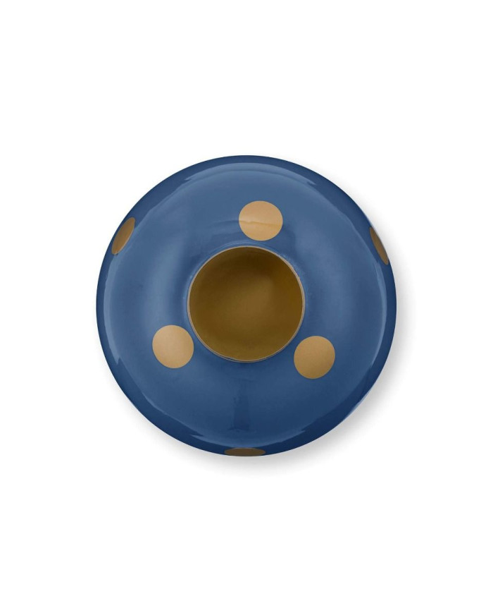Vase Metal Dots Navy/Gold 23cm PIP STUDIO