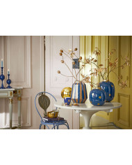 Vase Metal Dots Navy/Gold 32cm PIP STUDIO