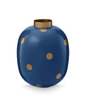 Vase Metal Dots Navy/Gold 32cm PIP STUDIO