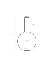 Vase Metal Dark Blue 26cm PIP STUDIO