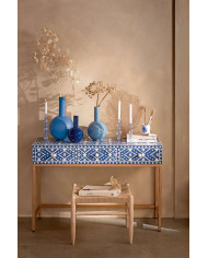 Vase Metal Light Blue 33cm PIP STUDIO