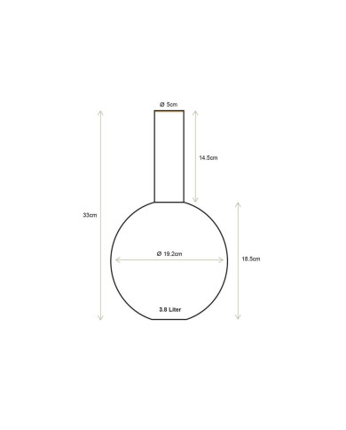 Vase Metal Light Blue 33cm PIP STUDIO