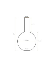 Vase Metal Light Blue 33cm PIP STUDIO
