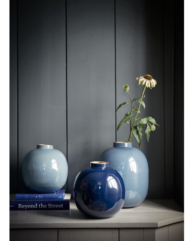 Vase Metal Light Blue PIP STUDIO