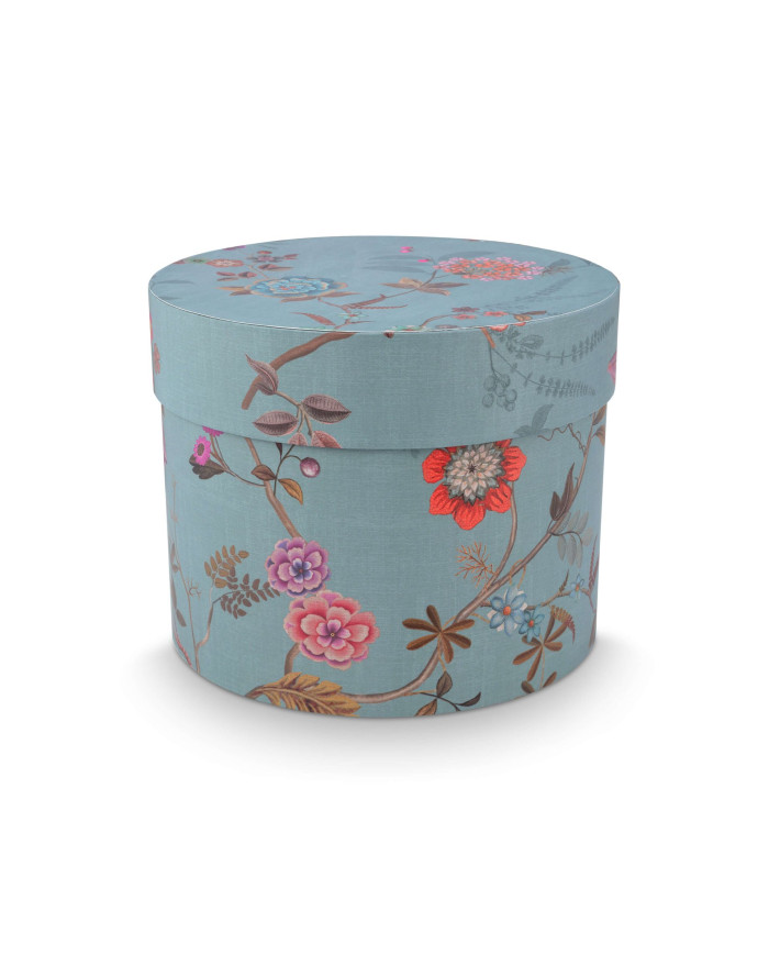 Box Round Blooming Tales Blue-Khaki set 3 Pip Studio