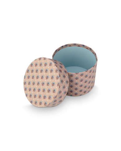 Box Round Blooming Tales Blue-Khaki set 3 Pip Studio