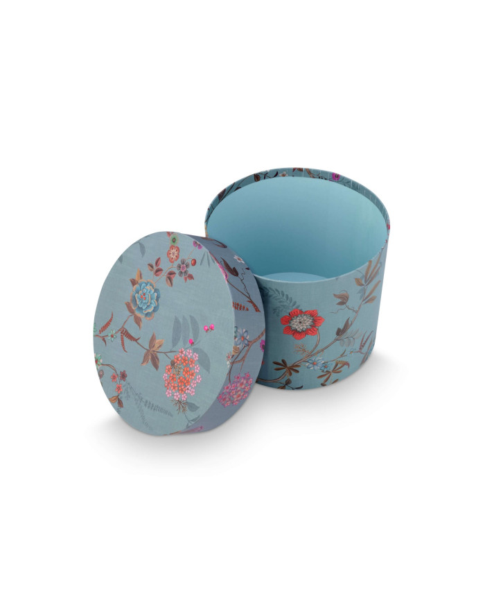 Box Round Blooming Tales Blue-Khaki set 3 Pip Studio
