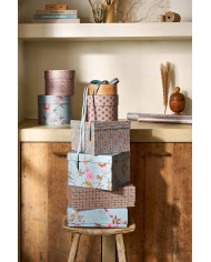 Box Square Blooming Tales Blue-Khaki set 2 Pip Studio