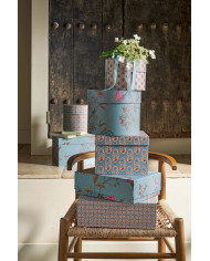 Box Square Blooming Tales Blue-Khaki set 2 Pip Studio