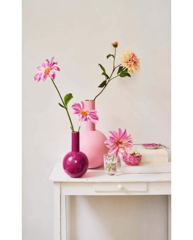 Vase Metal Small Bright Pink 26cm Pip Studio