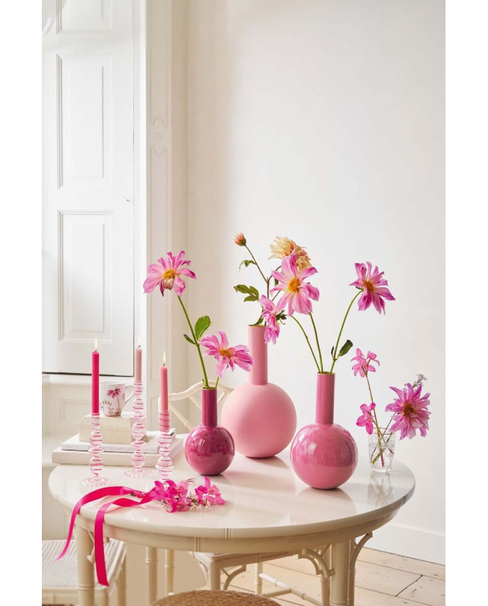 Vase Metal Medium Pink 33cm Pip Studio