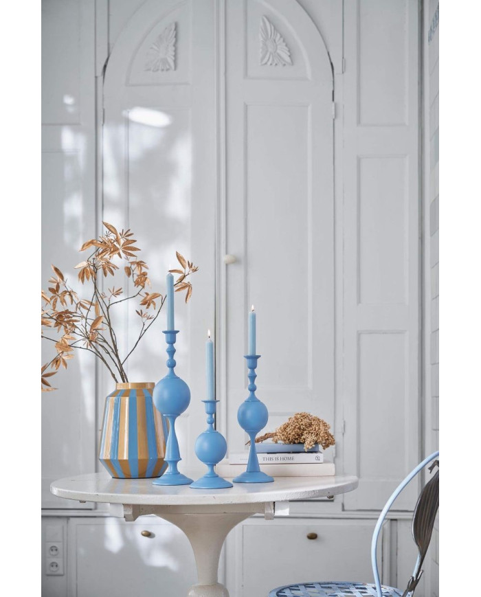Candle Holder Metal Sphere Matt Light Blue PIP STUDIO