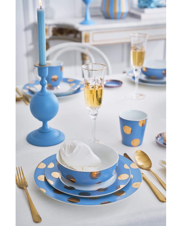 Candle Holder Metal Sphere Matt Light Blue PIP STUDIO