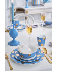 Candle Holder Metal Sphere Matt Light Blue PIP STUDIO