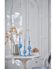 Candle Holder Metal Sphere Matt Light Blue PIP STUDIO