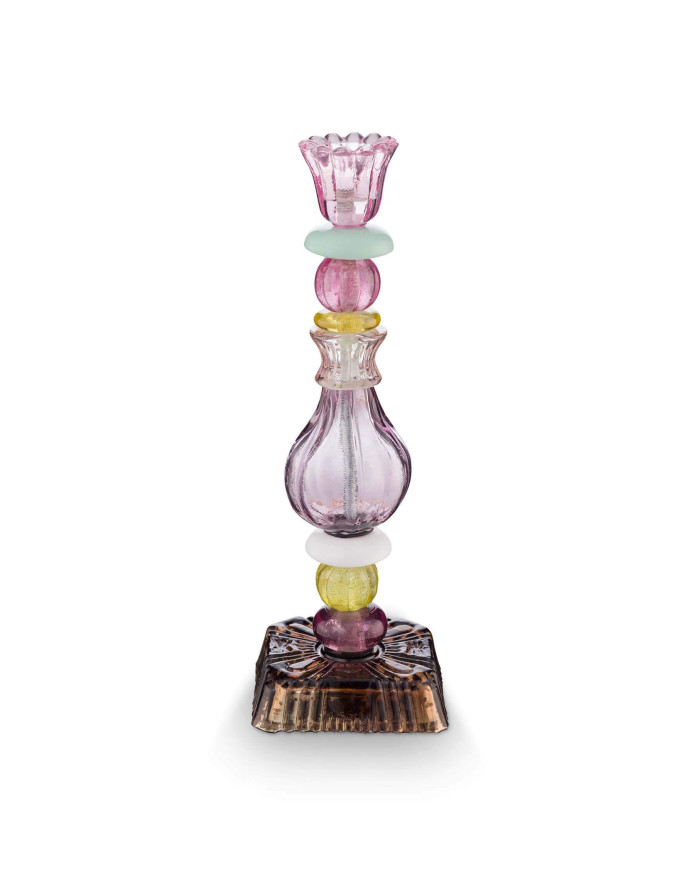 Candle Holder Glass Beads Lilac PIP STUDIO